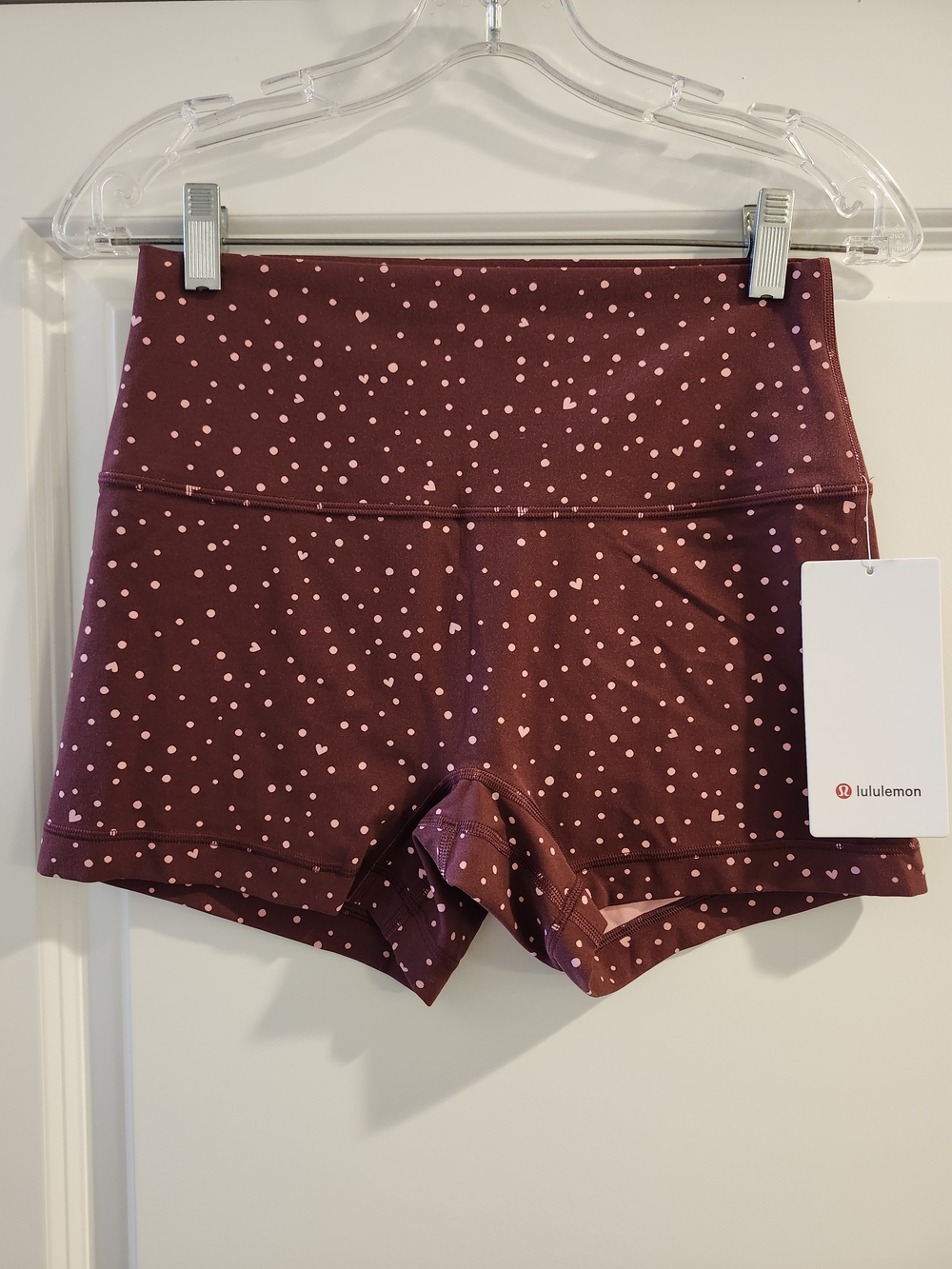 NWT lululemon Align No Line HR Short 4" Heart Print Sz 10 Rare - Picture 2 of 4